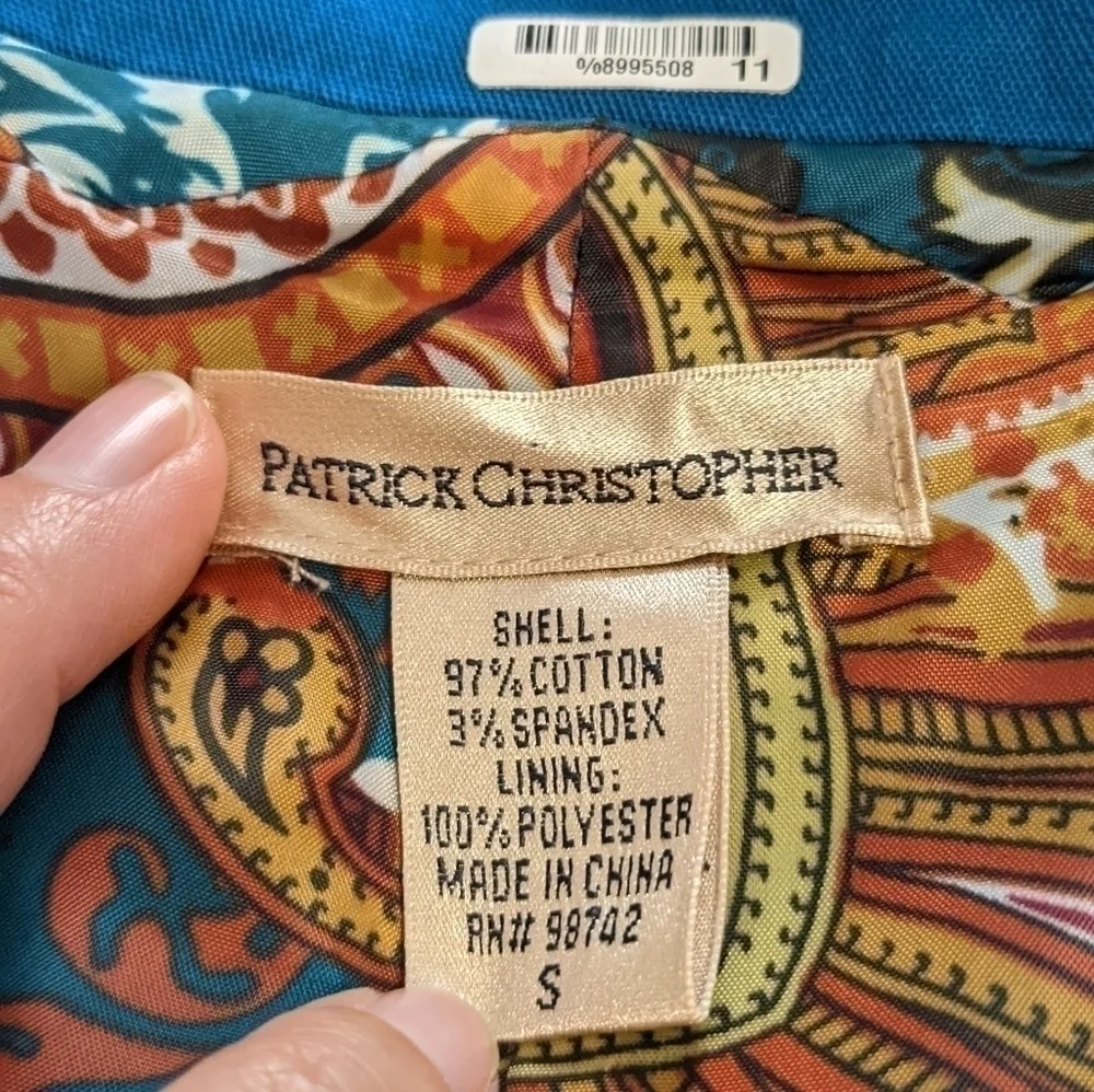 patrick Christopher 3/4 length sleeve jacket size amall - Picture 3 of 4